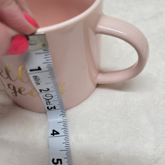 HELLO GORGEOUS - THRESHOLD "Coffee Mug" original Baby Pink & Gold Lettering - Picture 7 of 8